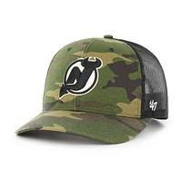 Men's '47 Camo/Black New Jersey Devils Trucker Snapback Hat