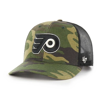 Men's '47 Camo/Black Philadelphia Flyers Trucker Snapback Hat