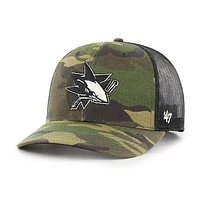 Men's '47 Camo/Black San Jose Sharks Trucker Snapback Hat