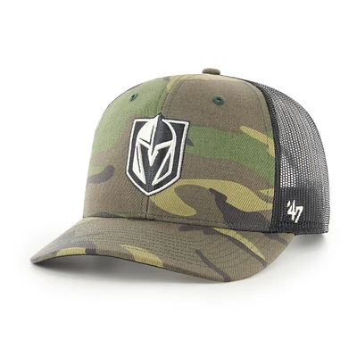 Men's '47 Camo/Black Vegas Golden Knights Trucker Snapback Hat