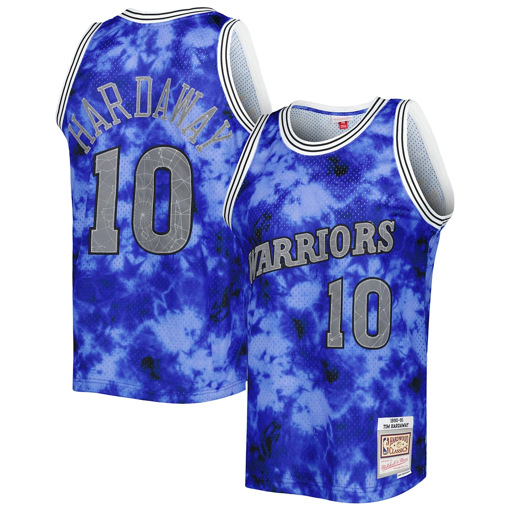 Men's Mitchell & Ness Tim Hardaway Blue Golden State Warriors 1990/91 Galaxy Swingman Jersey