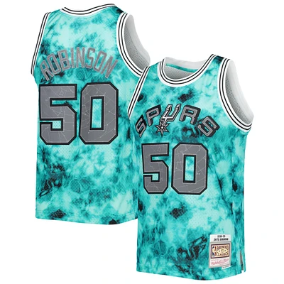 Men's Mitchell & Ness David Robinson Teal San Antonio Spurs 1998/99 Galaxy Swingman Jersey