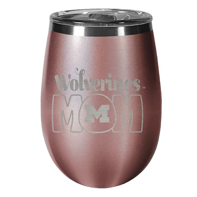 Michigan Wolverines 10oz. Mom Rose Gold Wine Tumbler