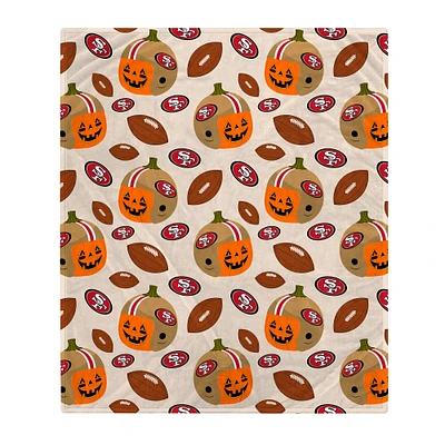 San Francisco 49ers 60" x 70" Pumpkin Helmet Corral Fleece Blanket