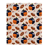 Denver Broncos 60" x 70" Pumpkin Helmet Corral Fleece Blanket