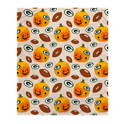 Green Bay Packers 60" x 70" Pumpkin Helmet Corral Fleece Blanket