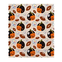 Pittsburgh Steelers 60" x 70" Pumpkin Helmet Corral Fleece Blanket