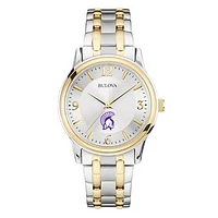 Bulova Silver Winona State Warriors Classic Two-Tone Round Watch