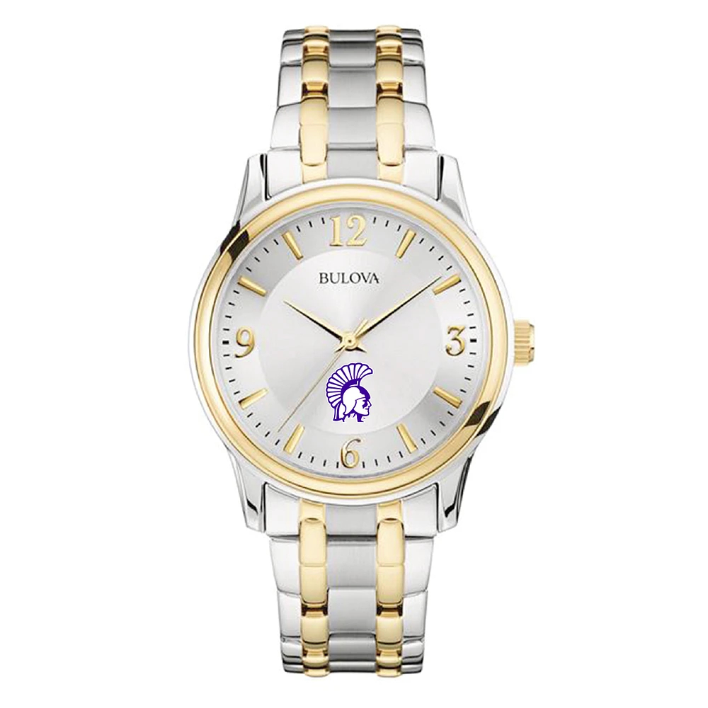 Bulova Silver Winona State Warriors Classic Two-Tone Round Watch