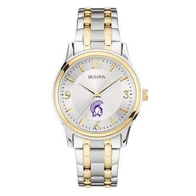 Bulova Silver Winona State Warriors Classic Two-Tone Round Watch