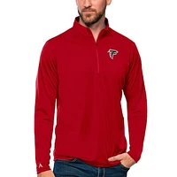 Men's Antigua Red Atlanta Falcons Tribute Quarter-Zip Lightweight Pullover Top