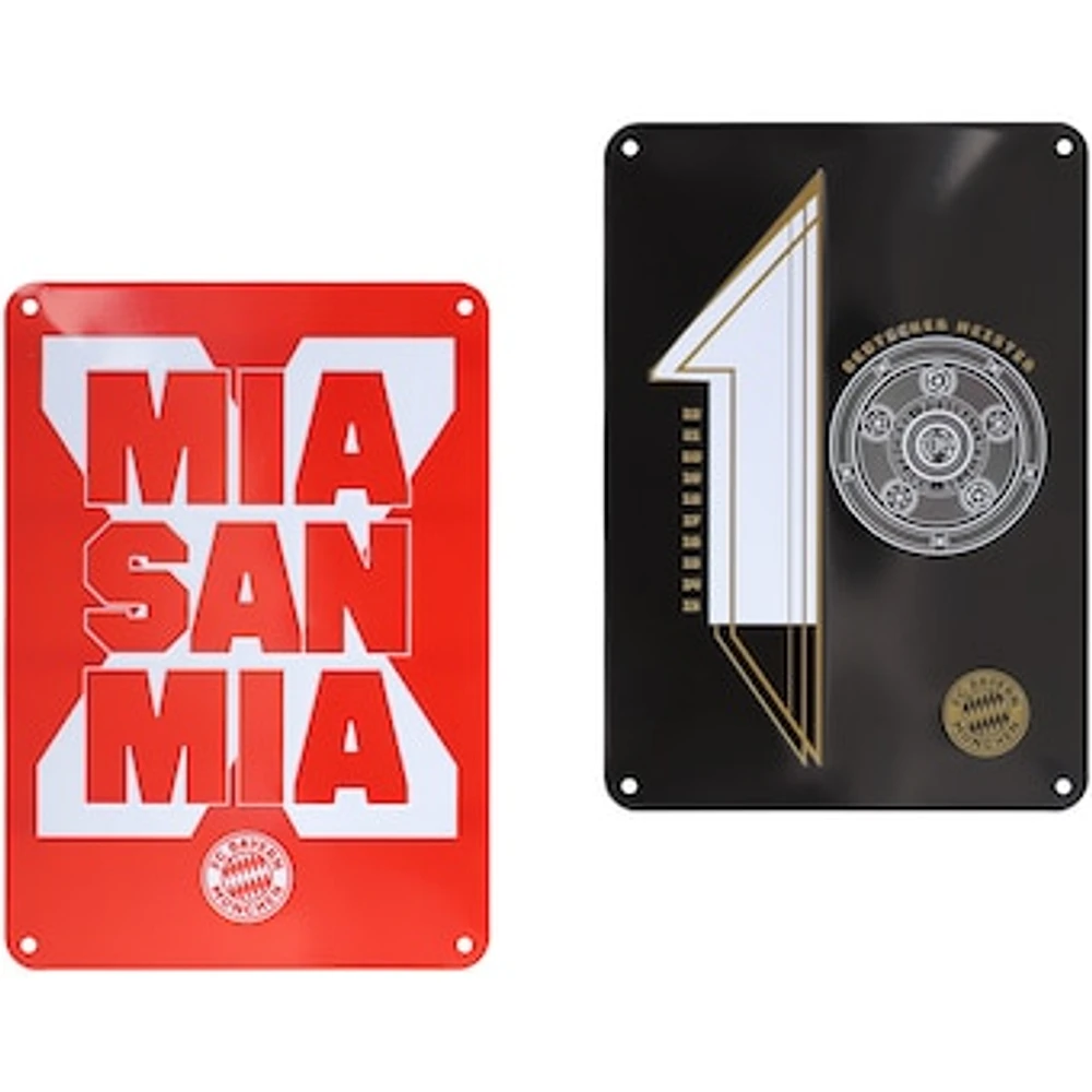 Bayern Munich Meisterschaft 2-Pack Metal Sign Set