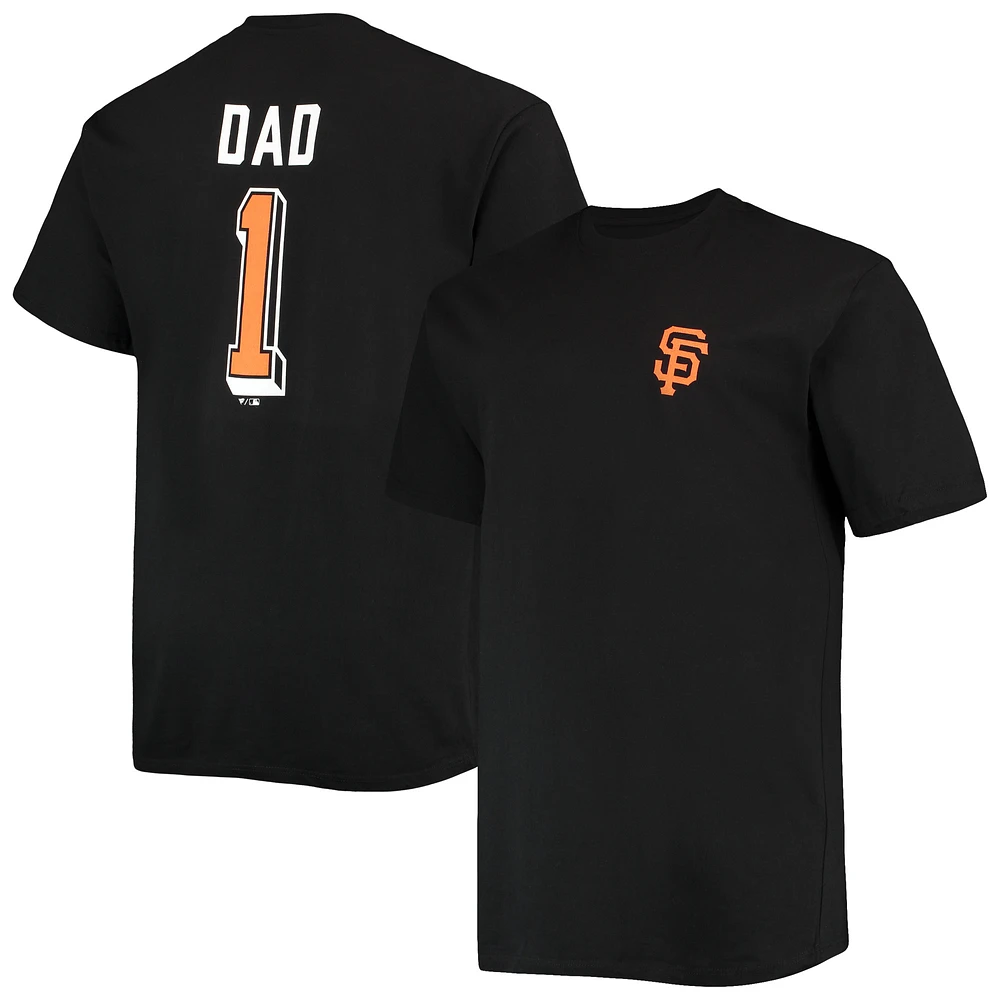 Men's Black San Francisco Giants Big & Tall Father's Day #1 Dad T-Shirt