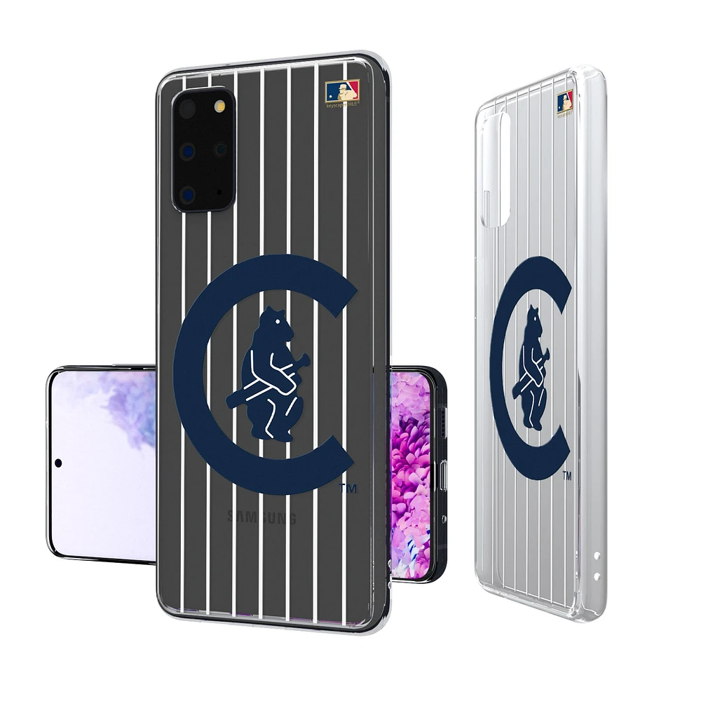 Chicago Cubs 1911-1912 Cooperstown Pinstripe Galaxy Clear Case