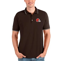 Men's Antigua Brown Cleveland Browns Affluent Polo