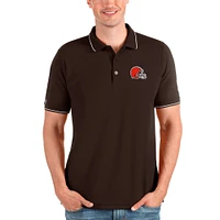 Men's Antigua Brown Cleveland Browns Affluent Polo