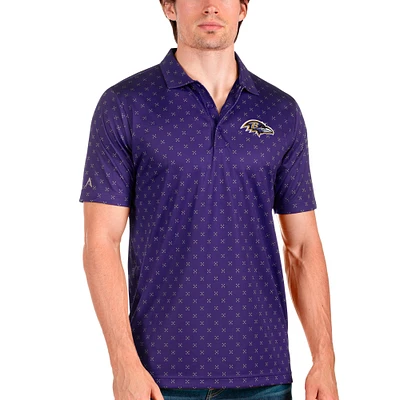 Men's Antigua Purple Baltimore Ravens Spark Polo