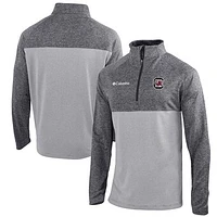Men's Columbia Gray/Light Gray South Carolina Gamecocks Omni-Wick Rockin' It Quarter-Zip Pullover Top