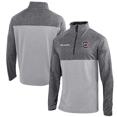 Men's Columbia Gray/Light Gray South Carolina Gamecocks Omni-Wick Rockin' It Quarter-Zip Pullover Top