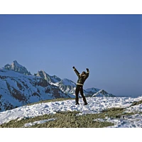 Rocky IV Unsigned Arms Up on Mountain Photograph