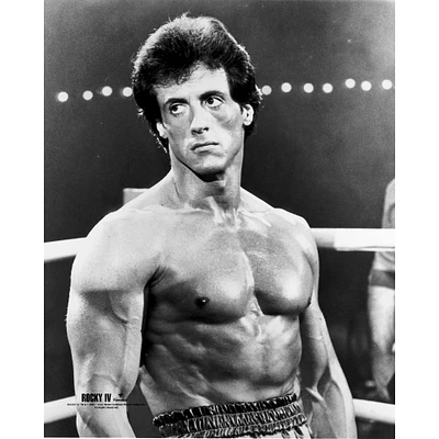 Rocky IV Unsigned Black & White Close Up Ring Photograph