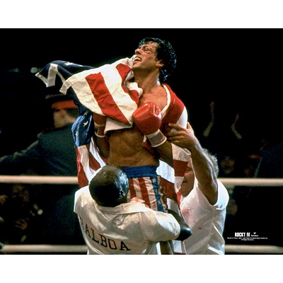 Rocky IV Unsigned Draped the American Flag Photograph