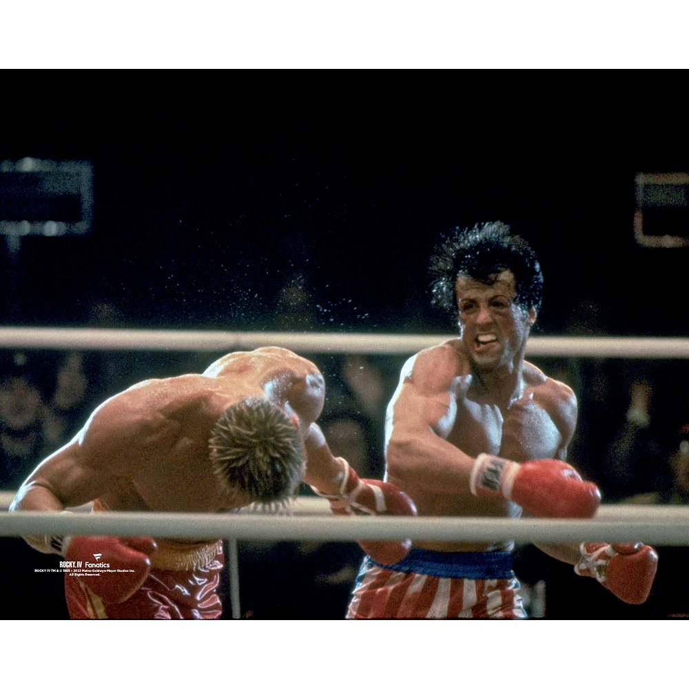 Rocky IV Unsigned Punching Ivan Drago Photograph