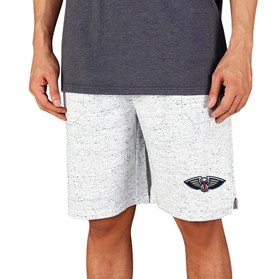 Men's Concepts Sport White/Charcoal New Orleans Pelicans Throttle Knit Jam Shorts