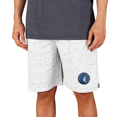 Men's Concepts Sport White/Charcoal Minnesota Timberwolves Throttle Knit Jam Shorts