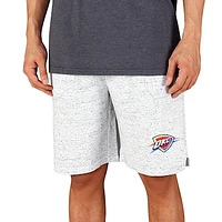 Men's Concepts Sport White/Charcoal Oklahoma City Thunder Throttle Knit Jam Shorts