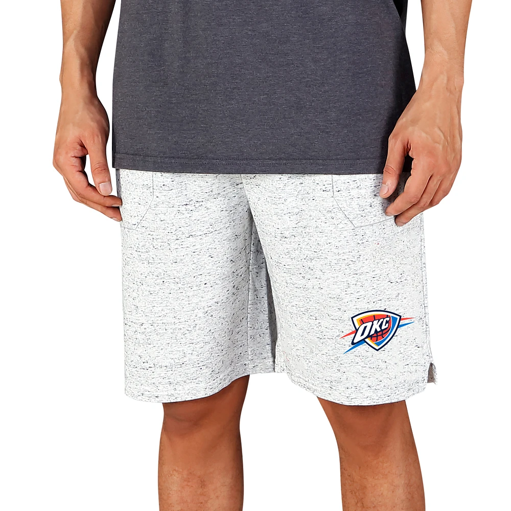 Men's Concepts Sport White/Charcoal Oklahoma City Thunder Throttle Knit Jam Shorts