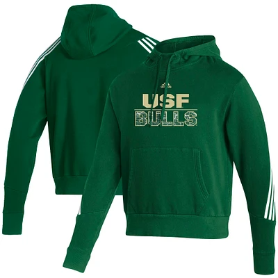 Men's adidas Green South Florida Bulls Fashion Pullover Hoodie
