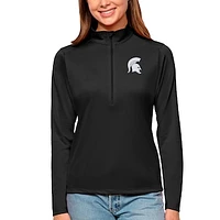 Women's Antigua Michigan State Spartans Tribute Quarter-Zip Pullover Top