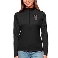 Women's Antigua NC State Wolfpack Tribute Quarter-Zip Pullover Top