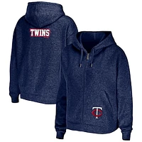 Women's WEAR by Erin Andrews Navy Minnesota Twins Full-Zip Hoodie