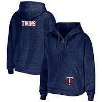 Women's WEAR by Erin Andrews Navy Minnesota Twins Full-Zip Hoodie