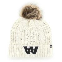 Women's '47 Cream Washington Commanders Meeko Cuffed Knit Hat with Pom