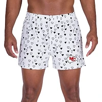 Men's Concepts Sport White Kansas City Chiefs Epiphany Allover Print Boxer Shorts