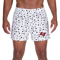 Men's Concepts Sport White Tampa Bay Buccaneers Epiphany Allover Print Boxer Shorts