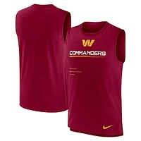 Men's Nike Burgundy Washington Commanders Muscle Trainer Tank Top