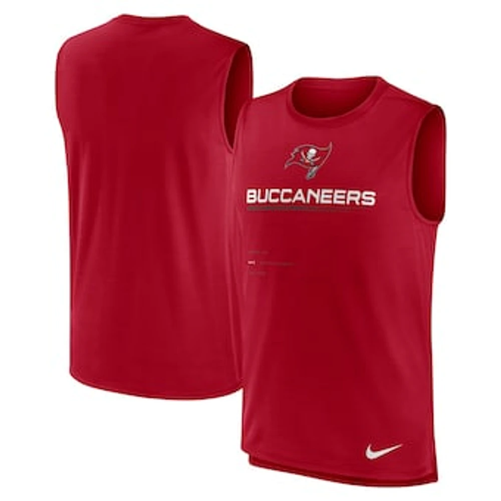 Men's Nike Red Tampa Bay Buccaneers Muscle Trainer Tank Top