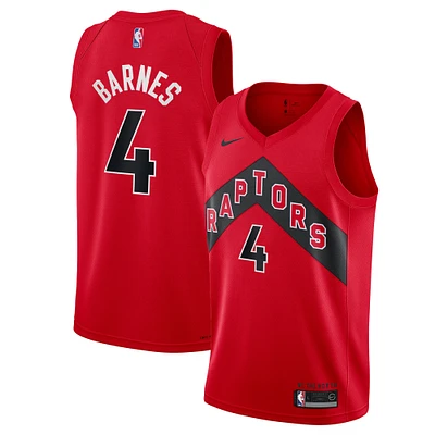 Youth Nike Scottie Barnes Red Toronto Raptors 2019/20 Swingman Player - Jersey Icon Edition