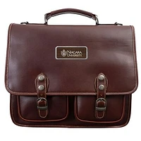 Brown Niagara University Purple Eagles Logo Plate Sabino Briefcase