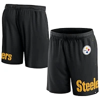 Men's Fanatics Black Pittsburgh Steelers Clincher Shorts