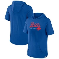 Men's Fanatics Royal Buffalo Bills Offensive Strategy Short Sleeve Pullover Hoodie