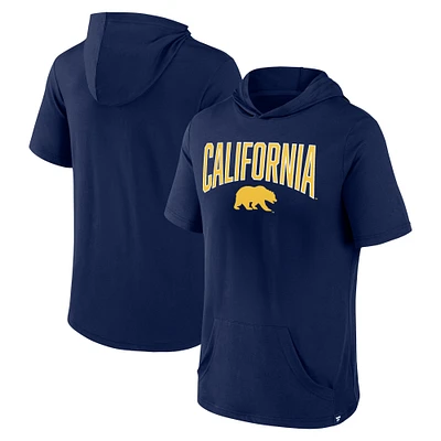 Men's Fanatics Navy Cal Bears Outline Lower Arch Hoodie T-Shirt