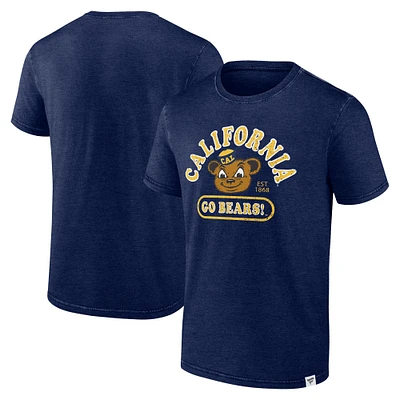 Men's Fanatics Heather Navy Cal Bears Old-School Pill Enzyme Washed T-Shirt