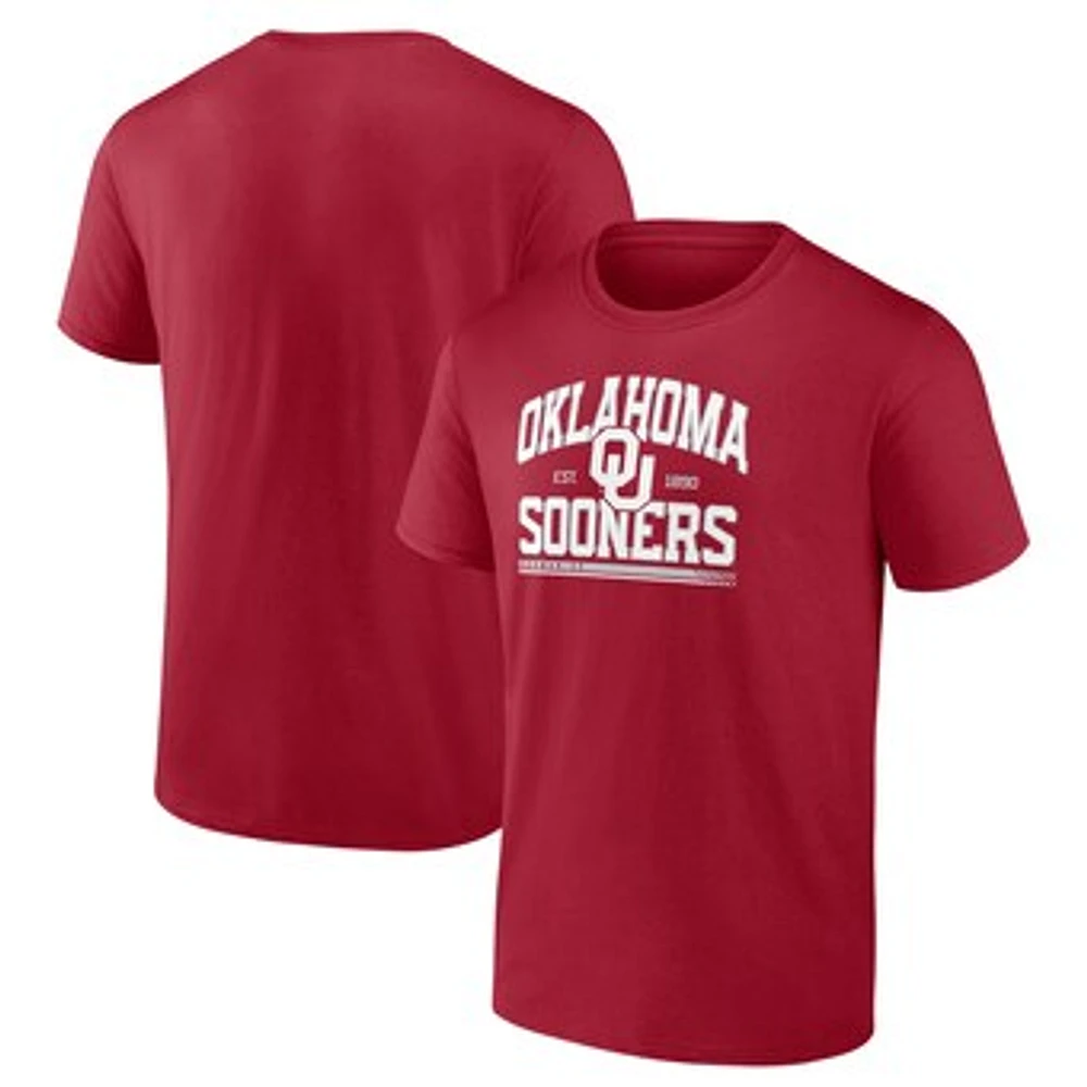 Men's Fanatics Crimson Oklahoma Sooners Modern Stack T-Shirt