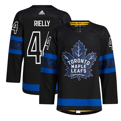 Men's adidas Morgan Rielly Black Toronto Maple Leafs Alternate Primegreen Authentic Jersey