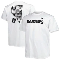 Men's White Las Vegas Raiders Big & Tall Hometown Collection Hot Shot T-Shirt